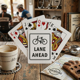 Baraja De Cartas Señal de carril adelante Seguridad vial para cicli