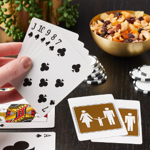 Baraja De Cartas Señal de símbolo peatonal familiar