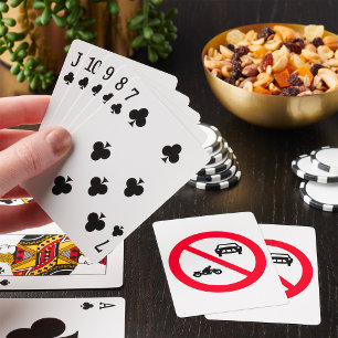 Baraja De Cartas Señal de tráfico de Prohibido Vehículos