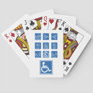 Baraja De Cartas Señales de Accesibilidad para Sillas de Ruedas