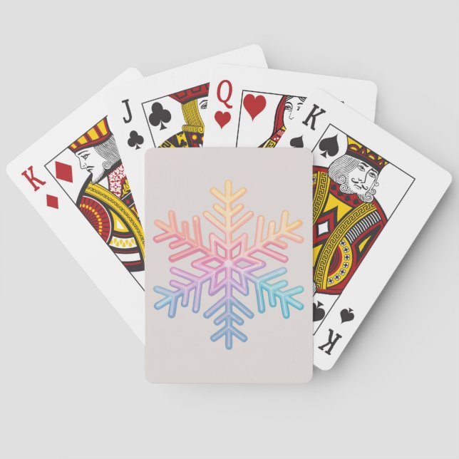 Baraja De Cartas Sencillo copo de nieve (Reverso)