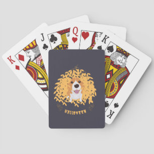 Baraja De Cartas Sencillo Elegante Bonito mi perro y Halloween