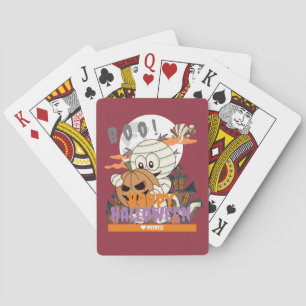 Baraja De Cartas Sencillo Feliz Halloween Mi familia y amigos