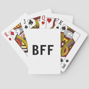 Baraja De Cartas Sencillo minimalista BFF mejores amigos familia no
