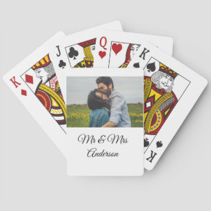 Baraja De Cartas Sencillo minimalista señor y señora añadir su nomb