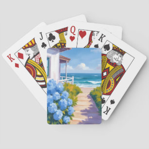 Baraja De Cartas Sendero de la playa de Cape Cod Pintura costera