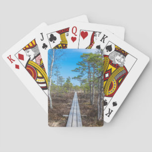 Baraja De Cartas Sendero de madera sobre pantano
