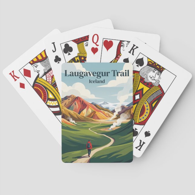 Baraja De Cartas Sendero Laugavegur Islandia (Reverso)