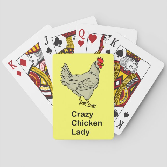 Baraja De Cartas Señora loca del pollo (Reverso)