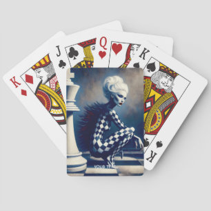 Baraja De Cartas Señora Negra Blanca De Fantasía Linda
