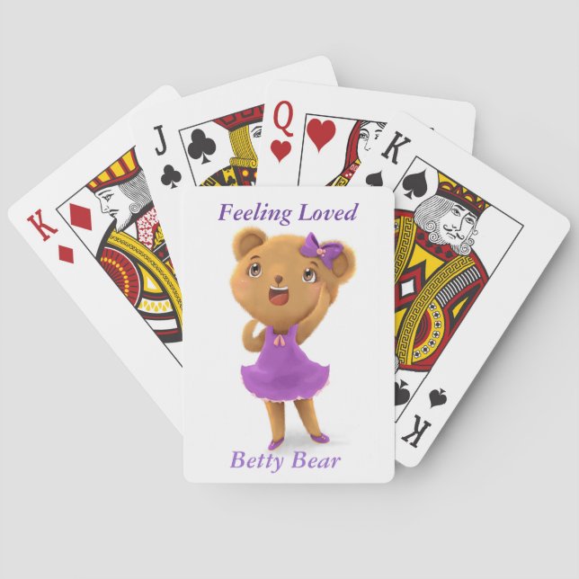Baraja De Cartas Sensación amada, una cubierta del oso de Ted E. (Reverso)