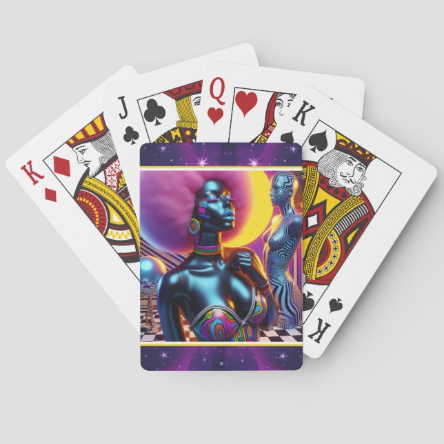 Baraja De Cartas Sentry consensual Ken Gage Fantasy Vaporwave (Reverso)