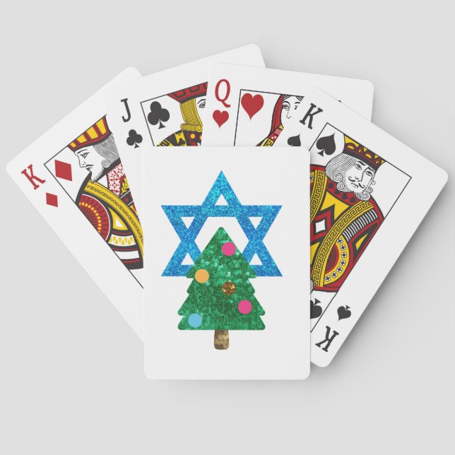 Baraja De Cartas sequin christmukkah hanukkah (Reverso)