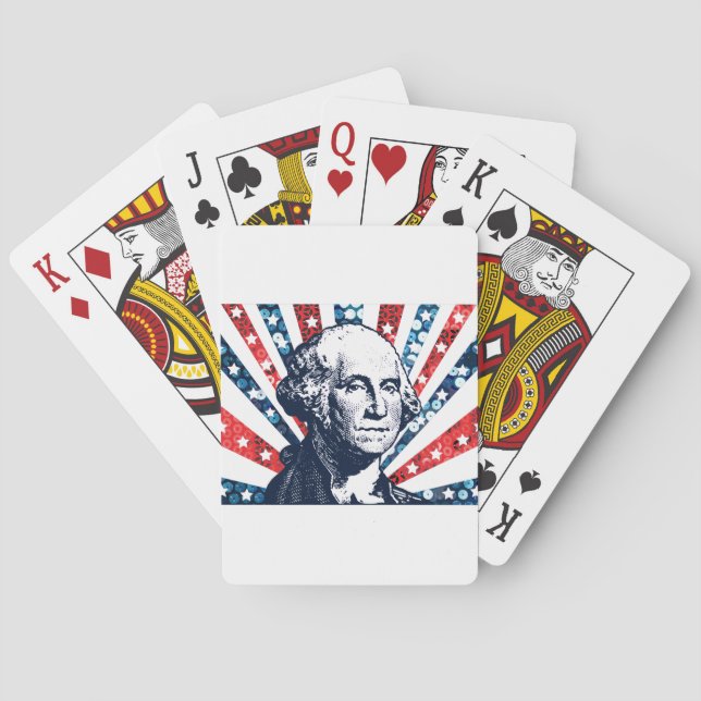Baraja De Cartas sequin george washington (Reverso)