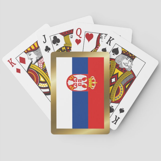 Baraja De Cartas Serbia Flag Playing Cards (Reverso)