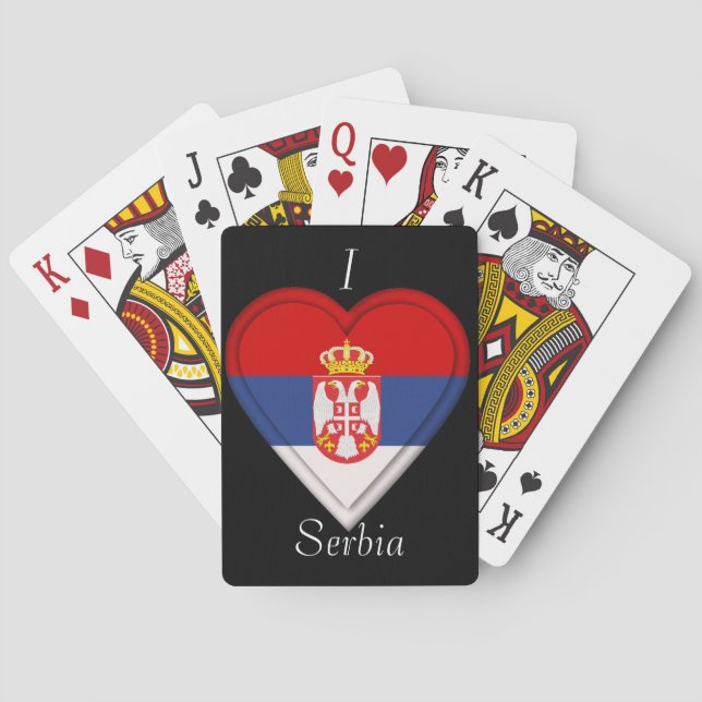 Baraja De Cartas Serbia Serbian flag (Reverso)