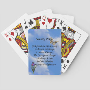 Baraja De Cartas Serenity Prayer Butterfly Flower Inspirador