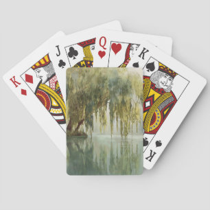 Baraja De Cartas Sereno Arte de Reflexión del Árbol de Sauce (8)