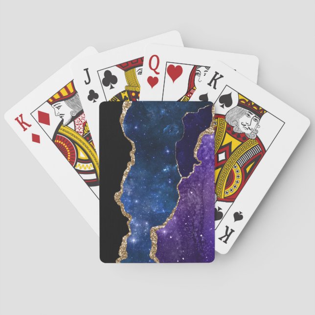 Baraja De Cartas Serie Galaxy Agate Diseño 1  (Reverso)