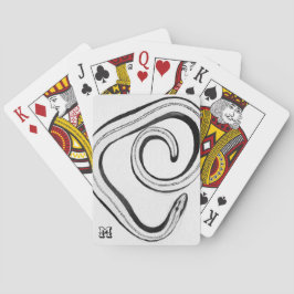 Baraja De Cartas Serpiente blanca y negra personalizada