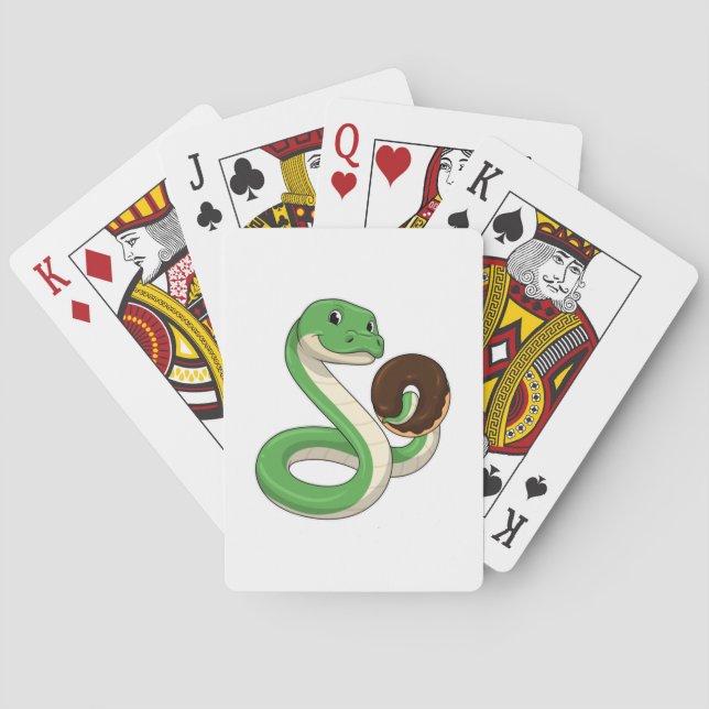Baraja De Cartas Serpiente con donut (Reverso)