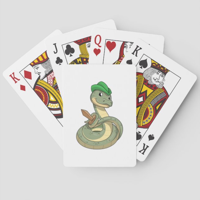Baraja De Cartas Serpiente con espada (Reverso)