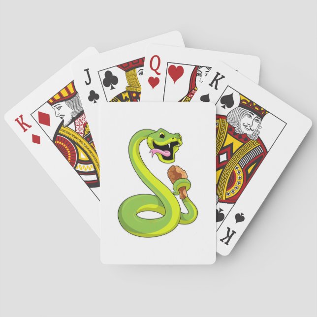 Baraja De Cartas Serpiente con pollo (Reverso)
