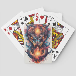 Baraja De Cartas Serpiente Cósmica Vívida Con Espacio Expansivo