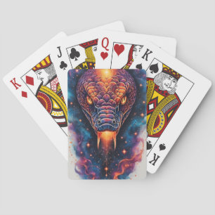 Baraja De Cartas Serpiente Cósmica Vívida Con Espacio Expansivo