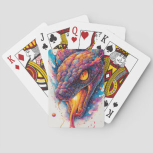 Baraja De Cartas Serpiente Cósmica Vívida Con Espacio Expansivo
