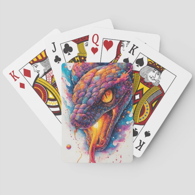 Baraja De Cartas Serpiente Cósmico Vivid Con Espacio Expansivo (Reverso)