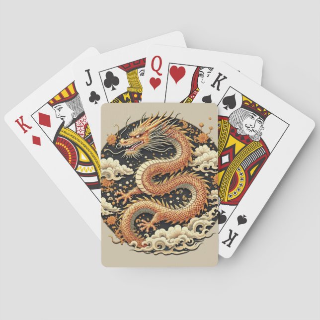 Baraja De Cartas Serpiente dorado (Reverso)