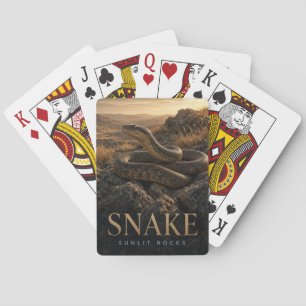 Baraja De Cartas Serpiente Rocas Iluminadas por el Sol Fauna ANIMAL