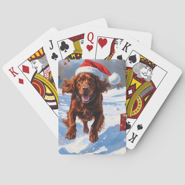 Baraja De Cartas Setecientos rojos irlandeses lanzan nieve con Gorr (Reverso)