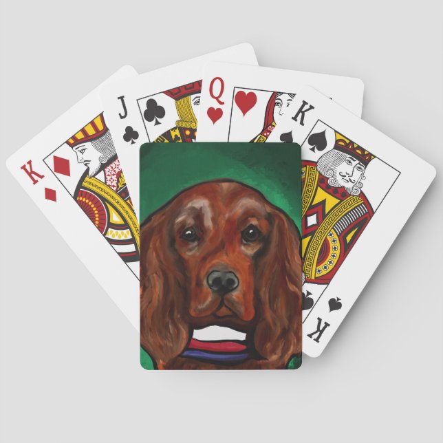 Baraja De Cartas Setter Rojo Irlandés      (Reverso)