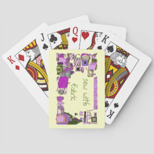 Baraja De Cartas Sew con tarjetas de reproducción de tejidos