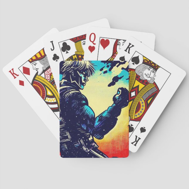 Baraja De Cartas SF Anime Hero - Woodcut (2) (Reverso)