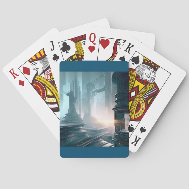 Baraja De Cartas SF Ciudad futurista (4) (Reverso)