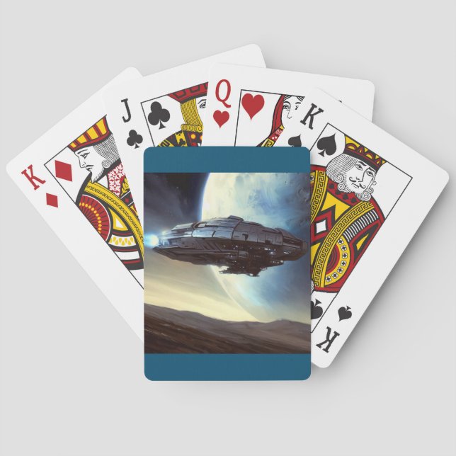 Baraja De Cartas SF Orbiting Spaceship (2) (Reverso)