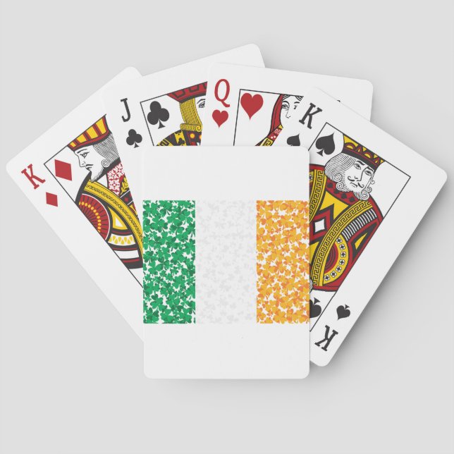 Baraja De Cartas Shamrock en bandera (Reverso)