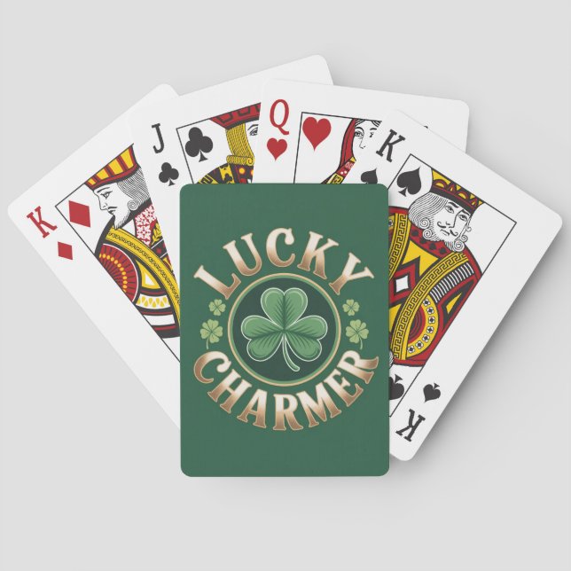 Baraja De Cartas Shamrock Golden Lucky Charmer Card Deck (Reverso)