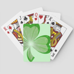Baraja De Cartas Shamrock Large playing cards green