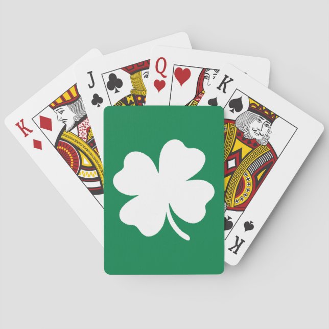 Baraja De Cartas Shamrock St Patricks Day Irlanda (Reverso)