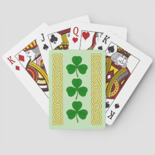 Baraja De Cartas Shamrock Trio y Bandas de Knotwork