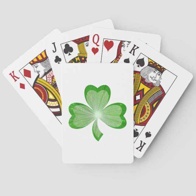 Baraja De Cartas Shamrock White playing cards (Reverso)