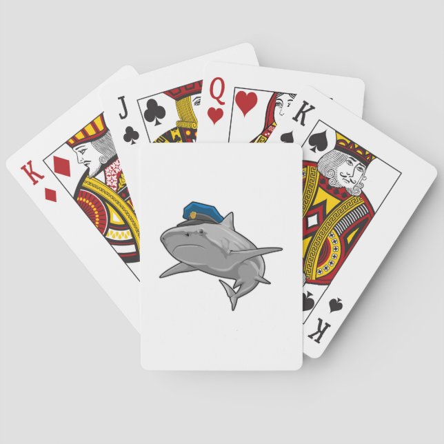 Baraja De Cartas Shark as Police officer Police (Reverso)