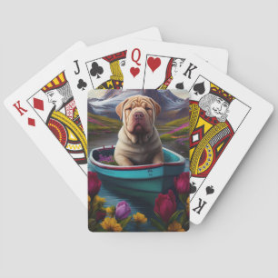 Baraja De Cartas Sharpei en un pádel: una aventura escénica