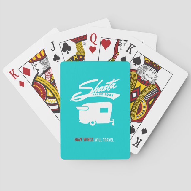 Baraja De Cartas Shasta Camper RV Camping (Reverso)