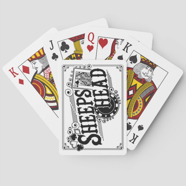 Baraja De Cartas Sheepshead B&W (Reverso)