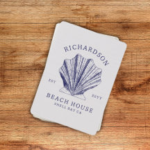 Shell de nombre de familia Rustic Beach House | Az